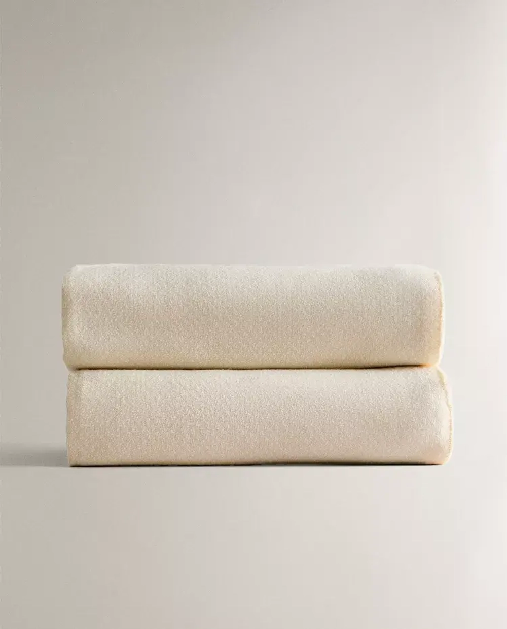 ZARA HOME ПЛЕД С ГЕОМЕТРИЧЕСКИМ УЗОРОМ, БЕЖЕВЫЙ