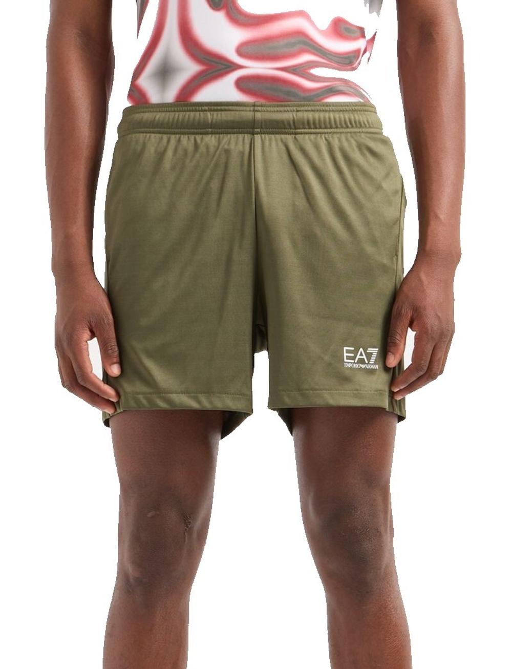 Мужские теннисные шорты EA7 Man Jersey - зеленый