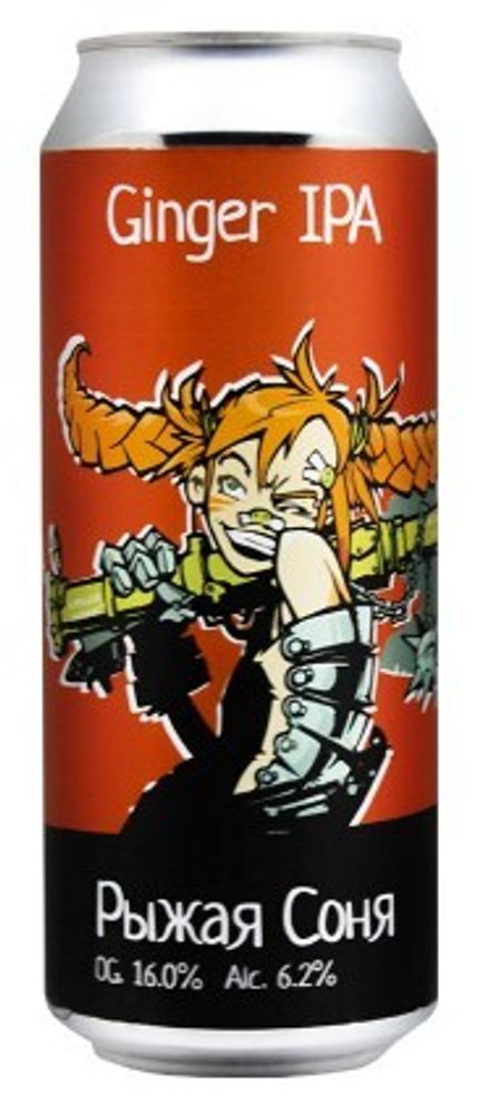 Пиво Одна Тонна Рыжая Соня / One Ton Ginger Sonya 0.5 - банка