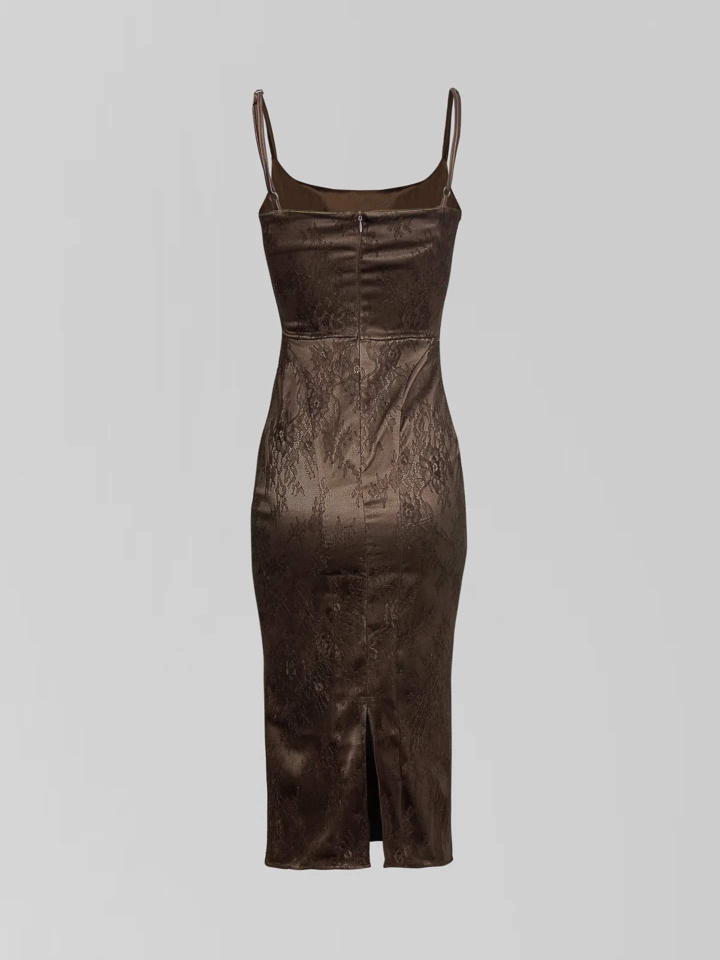 Платье Parijanka 836 кружевное удлиненное на тонких лямках