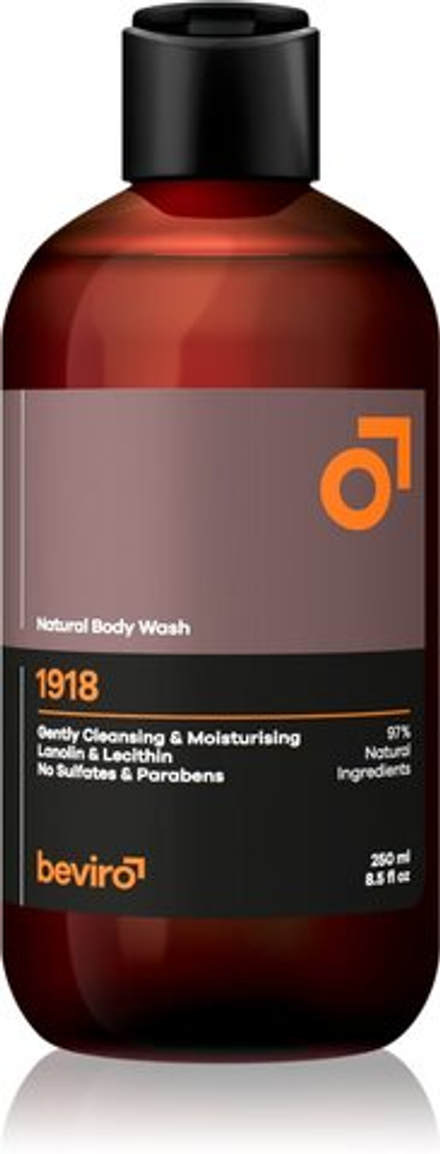 Beviro Natural Body Wash 1918 - гель для душа для мужчин /   250  ml  / GTIN 8594191204221