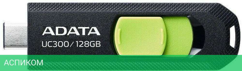 USB Flash-накопитель A-Data UC300 128Gb черный/зеленый (ACHO-UC300-128G-RBK/GN)