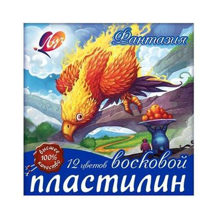 Пластилин восковой ЛУЧ ФАНТАЗИЯ 12 цв. 210 г со стеком