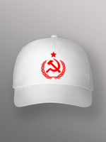Бейсболка серп и молот красные