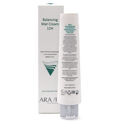 Крем для жирной кожи лица балансирующий с матирующим эффектом Aravia Professional Balancing Mat Cream 100мл