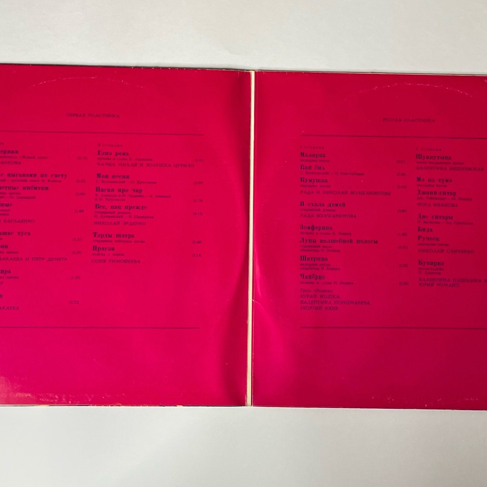 Винтажная виниловая пластинка LP Сборник Цыганские Песни (СССР 1980)