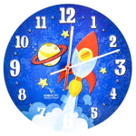 Часы настенные из акрила "Ночная ракета"