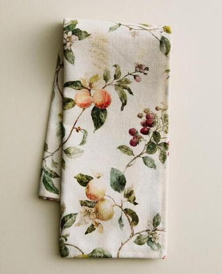 ZARA HOME НАБОР САЛФЕТОК С ПРИНТОМ (2 ШТ.), ЗЕЛЕНЫЙ
