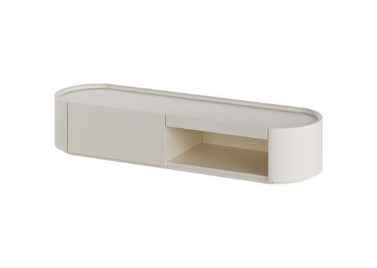 Тумба Lagom под ТВ 1 ящик 1 полка ширина 140 см (молочный)