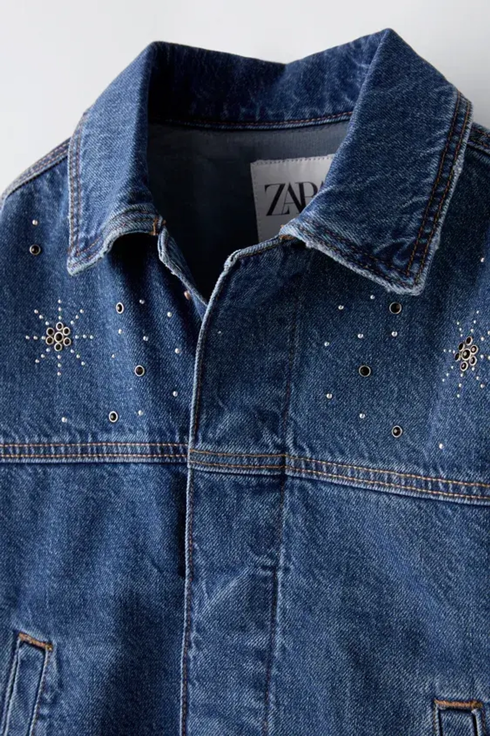 ZARA ДЖИНСОВАЯ КУРТКА, СИНИЙ