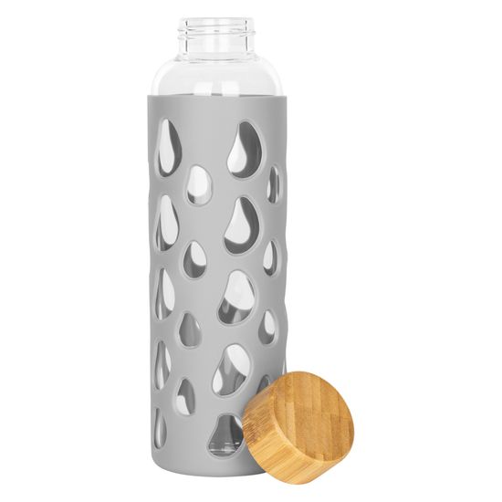 Бутылка для воды 550 мл. Kamille KM 9023 стеклянная в силиконовом чехле