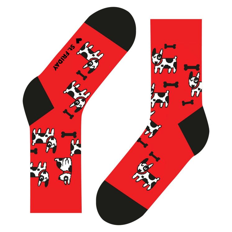 Носки FRIDAY ST. Игры псов, красный