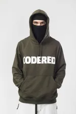 Худи Codered Base Hoodie Wide Summer Logo R Болотный/Белый принт CODERED