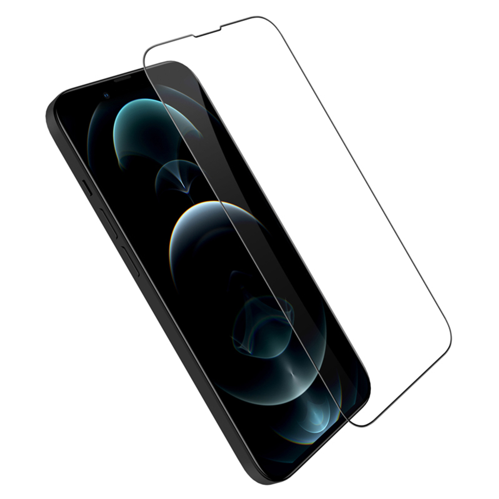 Защитное стекло 2,5D для телефона iPhone 13 Pro Max с черной рамкой, Full Glue