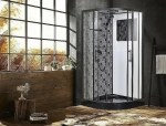 Душевая кабина Esbano Elegancia ESB-100CR 100x100 стекло прозрачное/профиль черный