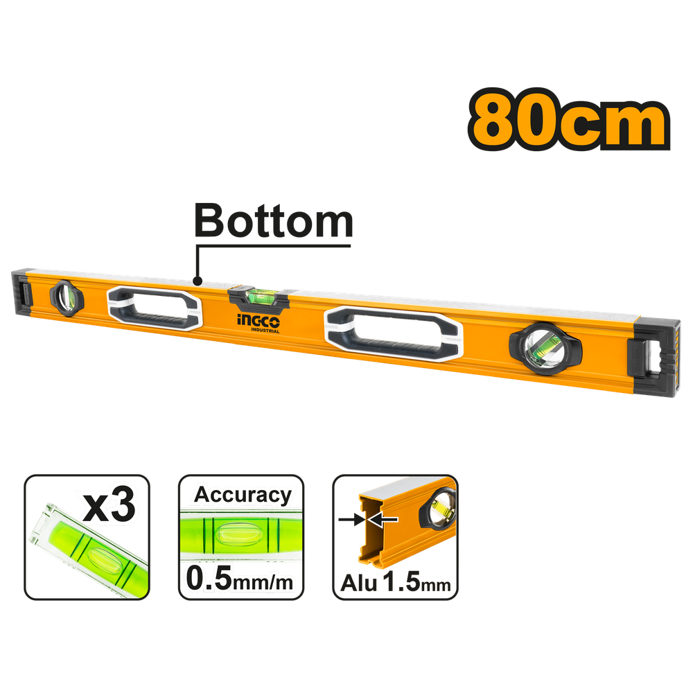 Уровень пузырьковый 80 см INDUSTRIAL