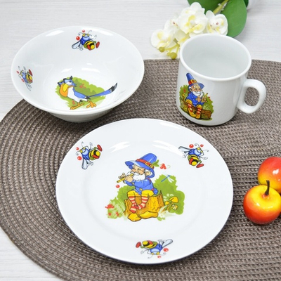 Набор детской посуды 3 предмета форма Идиллия Лесовичок 05432