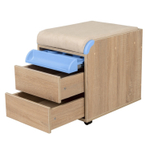 Тумба Дэми на колёсиках с 2 ящиками, органайзером для канцелярии и пуфом (ТУВ.10)