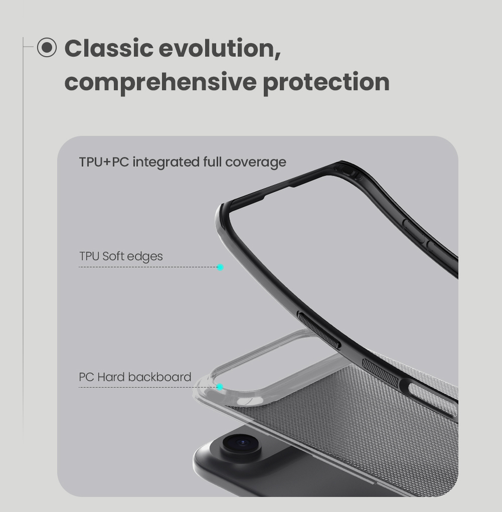 Противоударный чехол для iPhone Air, серия Super Frosted Shield Pro (Clear version) прозрачный тонированный от Nillkin