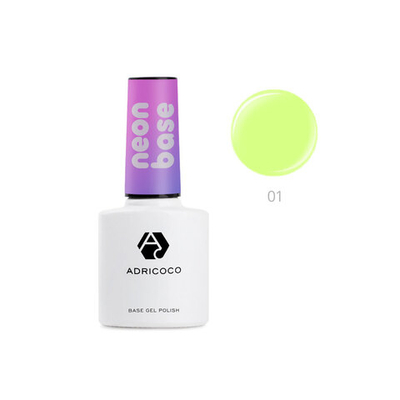 Цветная база ADRICOCO Neon base №01 -  спелый ананас (8 мл.)