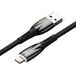 USB-A - Lightning Кабель Baseus Glimmer Charging+Data 2.4A 1-2m - Black