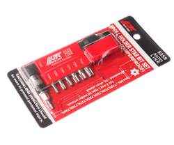 Набор бит 1/4" TORX с отверстием Т10Н-Т40Н с Г-образным держателем 8 предметов JTC