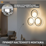 Управляемая светодиодная люстра POLLO double 100W 3R-APP-550x70-BLACK/WHITE/WHITE-220-IP20