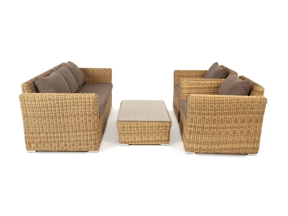 "Капучино" лаунж-зона из искусственного ротанга, цвет соломенный