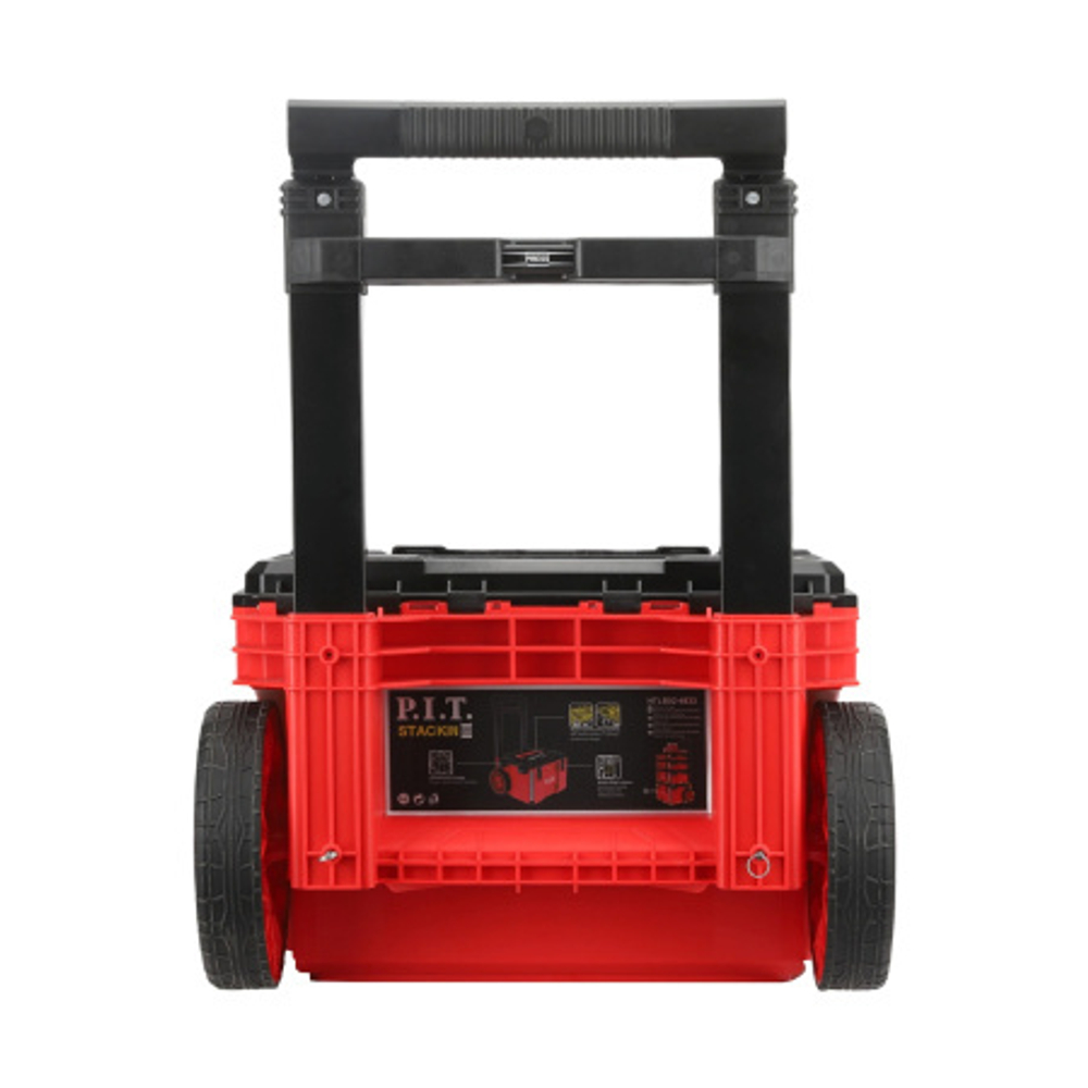 Ящик для инструментов системы STACKIN P.I.T. HTLB02-4933 (44л, 495х400х388мм, ручка, колеса 4,63кг)