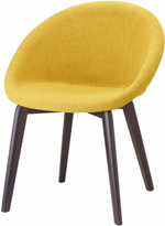 Кресло с обивкой Scab Design Natural Giulia Pop, венге, желтый