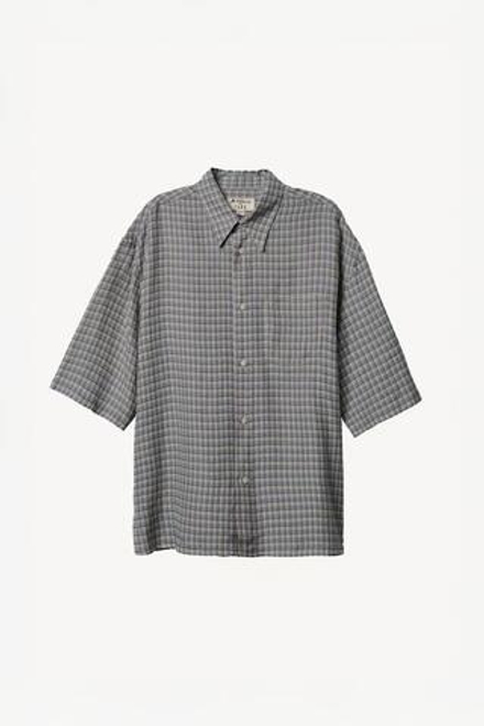 ZARA X WILLY CHAVARRIA РУБАШКА ОВЕРСАЙЗ В КЛЕТКУ, СИНИЙ/БЕЛЫЙ