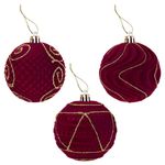 Шары елочные 6 шт., 8 см, "Burgundy Charm", пластик, софт-тач, бургунди, ЗОЛОТАЯ СКАЗКА, 592453
