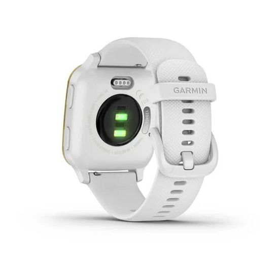 Умные часы Garmin Venu Sq белый с золотистым алюминиевым безелем и с силиконовым ремешком