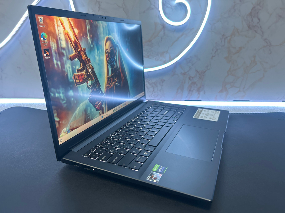 Ноутбук ASUS VivoBook Pro 15 (M6500QC-HN058) 15.6"/AMD Ryzen 5 5600H/RAM 16GB/SSD 512GB/Nvidia RTX3050 4Gb/1920*1080/IPS 144Hz/DOS/Подсветка кл-ры: нет/синий