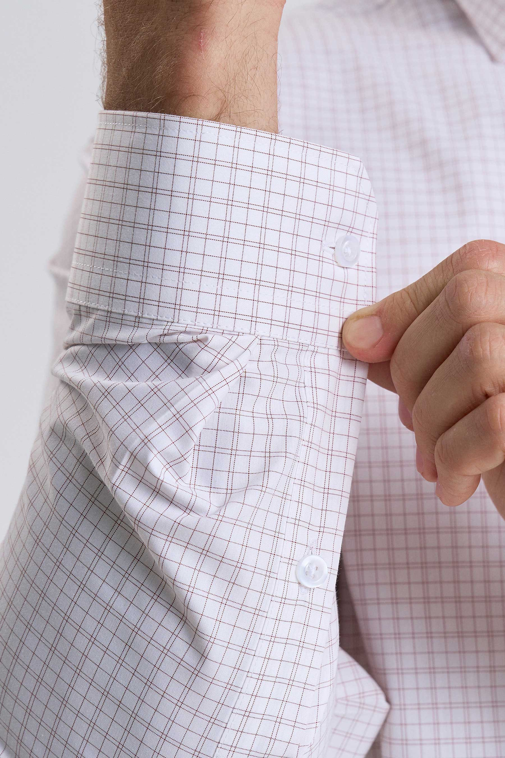 Сорочка мужская ELITA длинный рукав, цвет белый, клетка, хлопок, пэ 59011 02