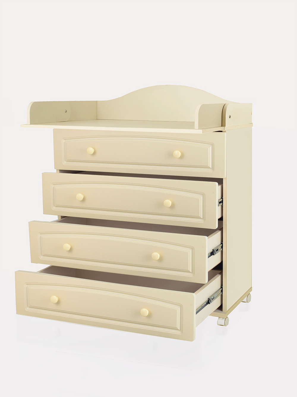 Комод "Ричард" 4 ящ. (арт.64) МДФ 800/4 (слоновая кость)