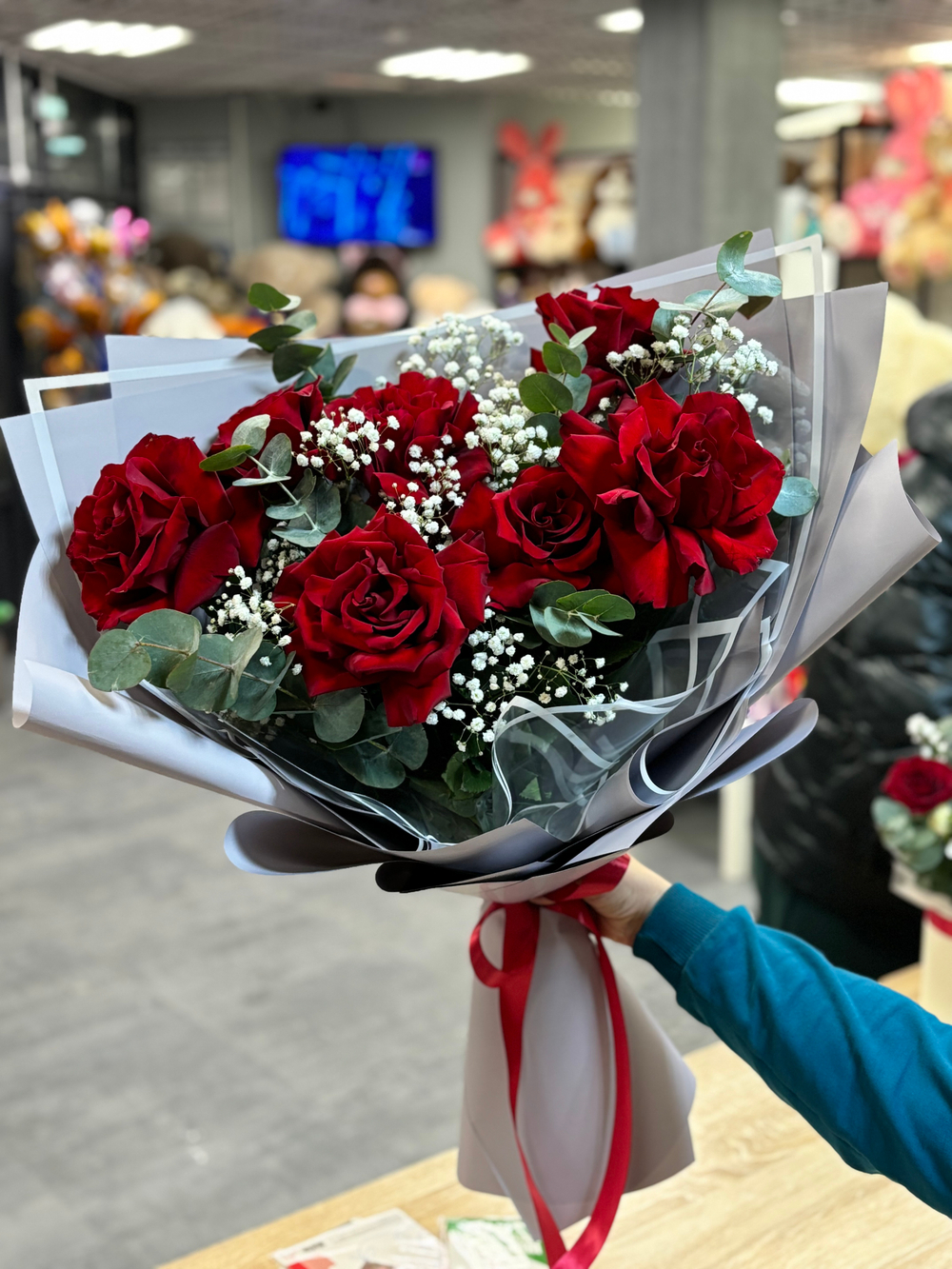 Букеты из красных роз