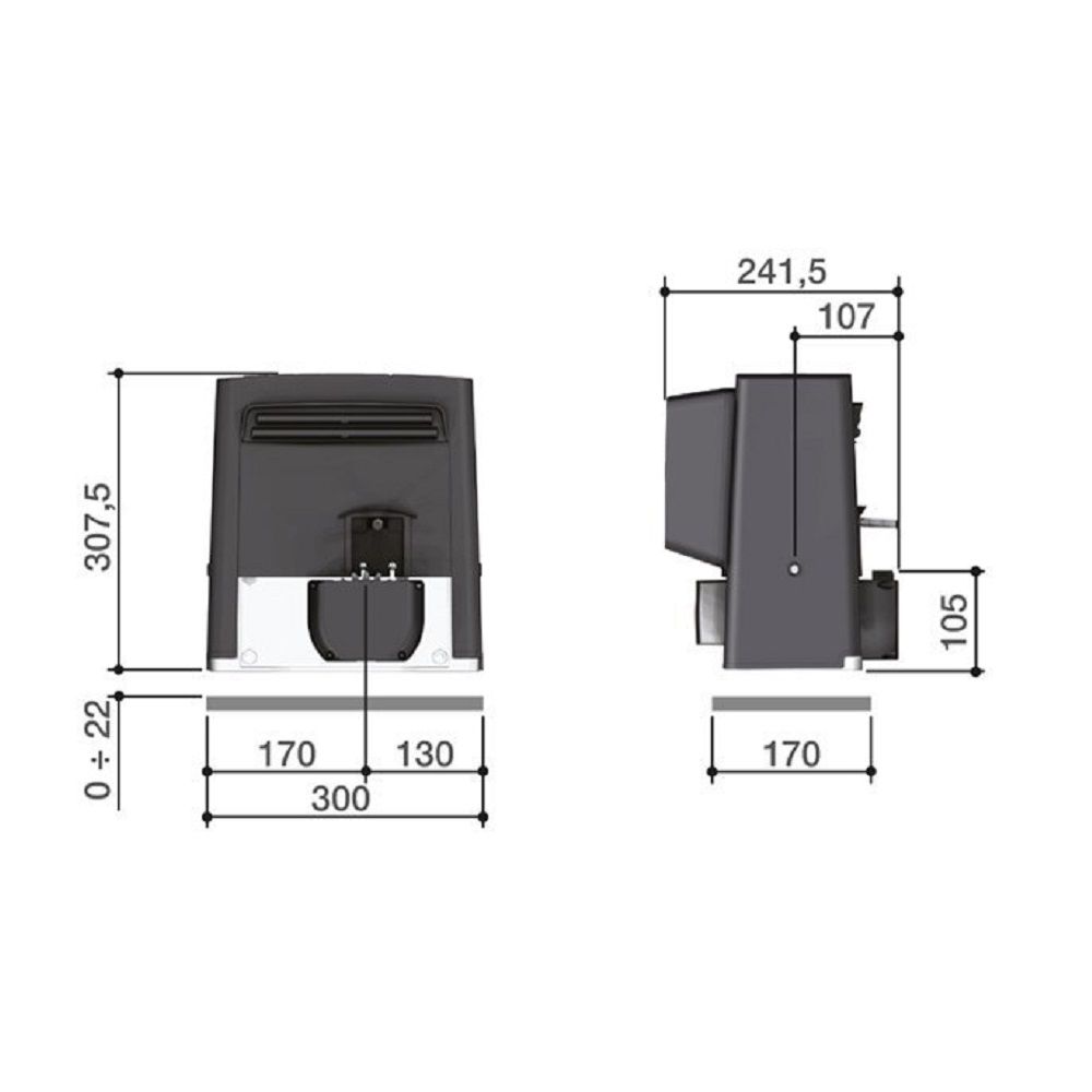 Комплект автоматики для откатных ворот CAME BX608 RC KIT