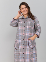 Халат Х-138/коричнево-розоваяклетка-к