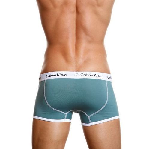 Мужские трусы боксеры изумрудные Calvin Klein 365  Trunks Emerald