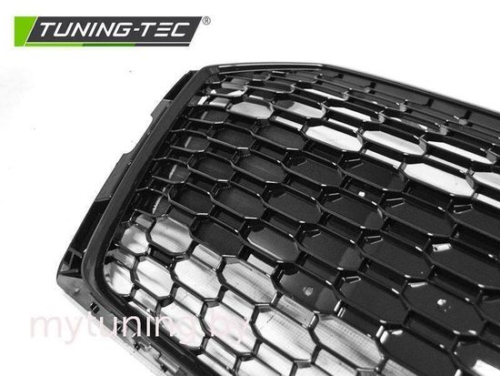 Решетка радиатора для Audi A5 (19-...) черная глянцевая в стиле RS5