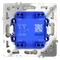 Выключатель встраиваемый VOLTUM S70 двухклавишный 10А, (сталь)