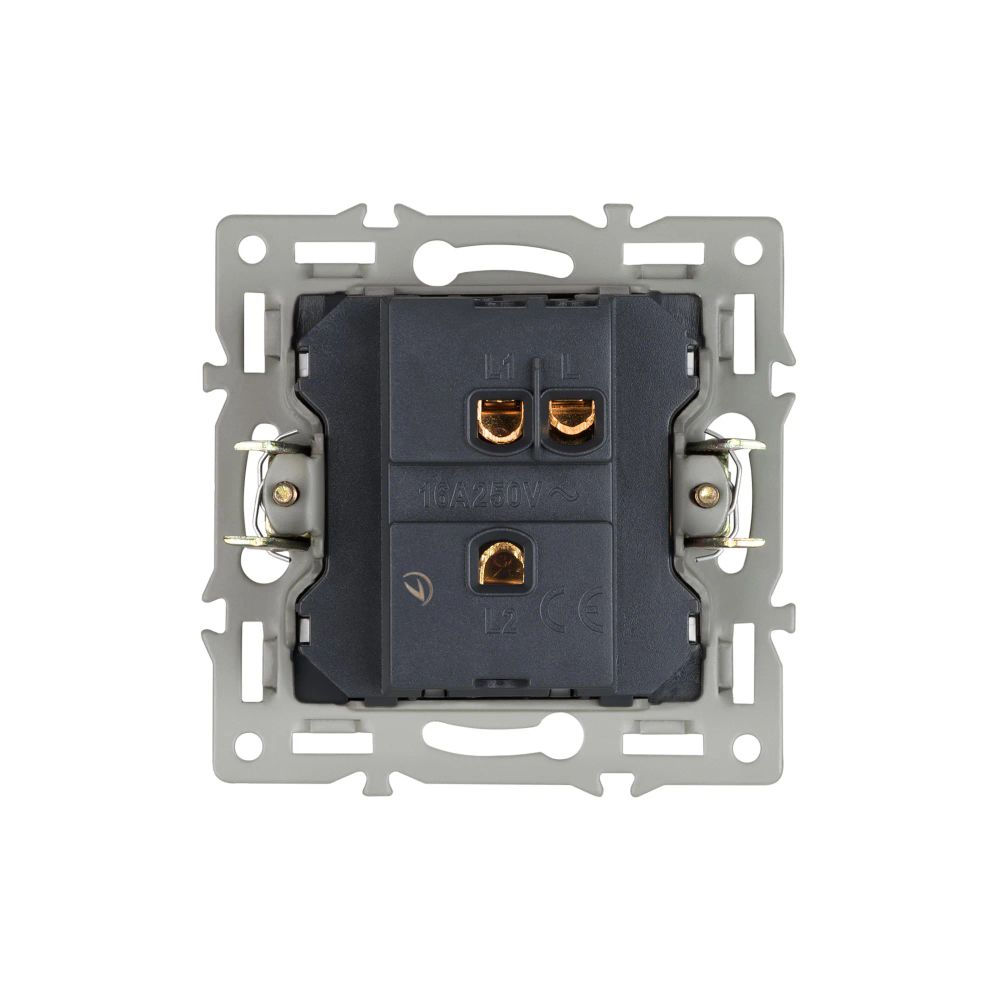 Механизм выключателя одноклавишный проходной SWT-MKP1-PL-GR (250V, 16A) (Arlight, -) 043716