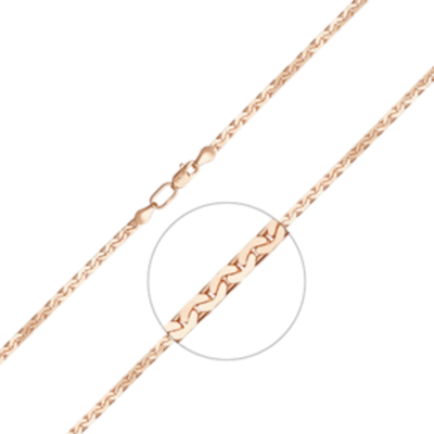 Цепь из красного золота (плетение якорное плоское) Артикул: 21-4303-080-1110-17