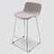 Полубарный стул Neo Soft 65 см, серый, ножки хром
