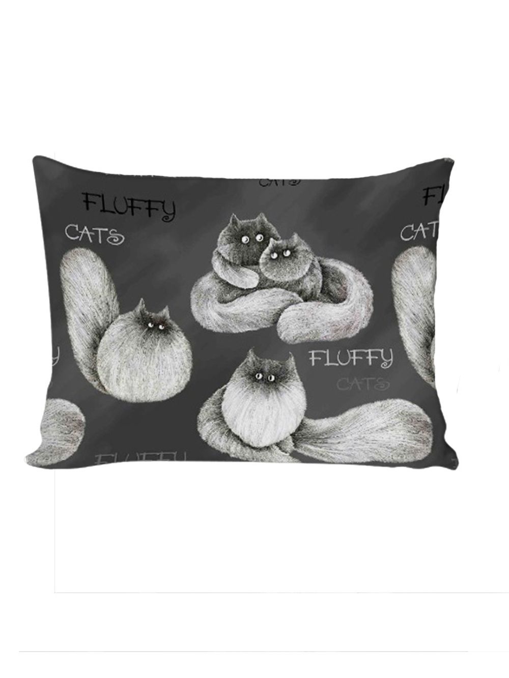 Постельное белье поплин Сказка "Fluffy/Флиппи" 1,5-сп Наволочка 50х70 см 1 шт Простынь 150x215 см Пододеяльник 145x215 см