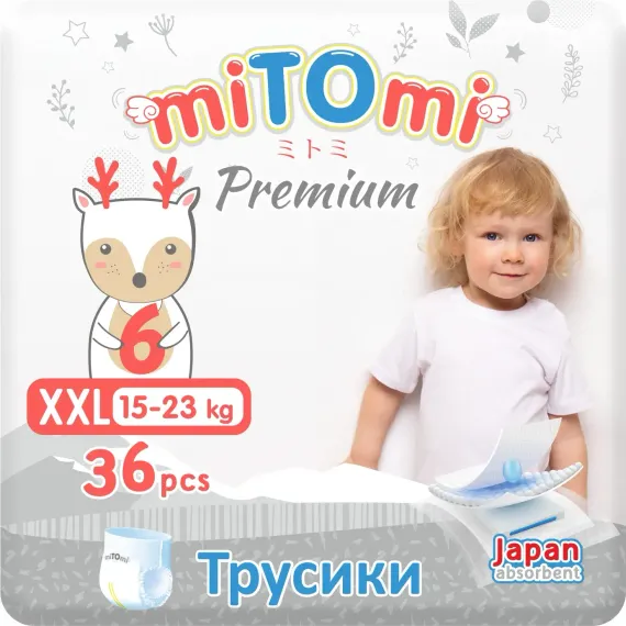 Трусики miTOmi Premium XXL 36 шт.