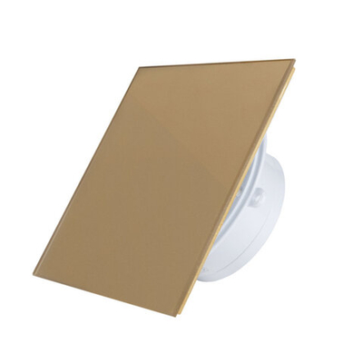 Вытяжной тонкий вентилятор для ванн ММ-Р 06 стекло прямое 90 м³/час с обратным клапаном золото