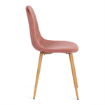 Стул BREEZE (mod. 4724) / 1 шт. в упаковке вельвет/металл, 44 х 53 х 87 см, Coral (коралловый) HLR44 / натуральный