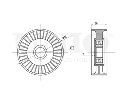 Ролик натяжной приводного ремня UNIO TNS-10150